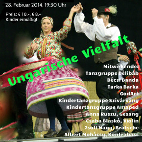 A Délibáb Kultúregyesület önálló estje a Theater Akzent-benUngarische Vielfalt im Theater Akzent