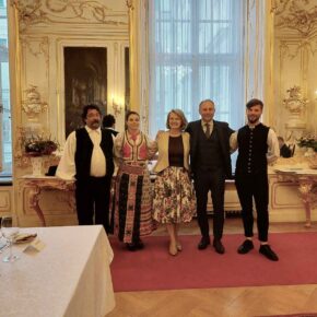 A lengyel Nagykövet Asszony búcsúztatás a Bécsi Magyar Nagykövetségen